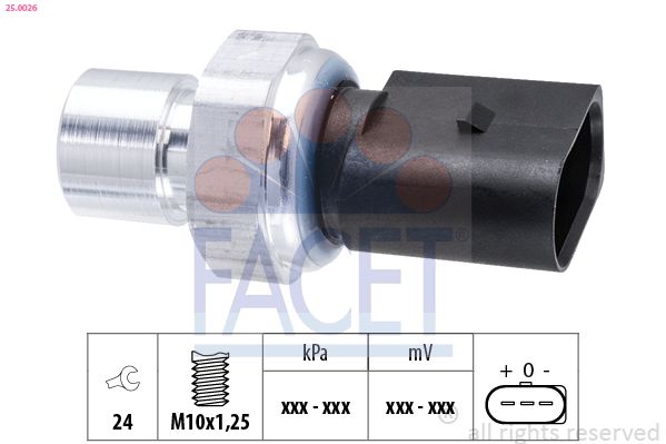 FACET 25.0026 Pressure Switch, air conditioning