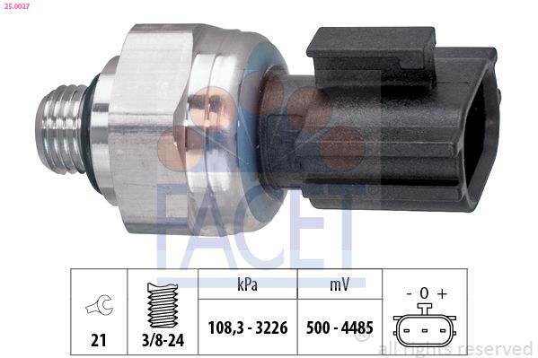 FACET 25.0027 Pressure Switch, air conditioning