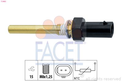 Sensor, oil temperature FACET 7.3402