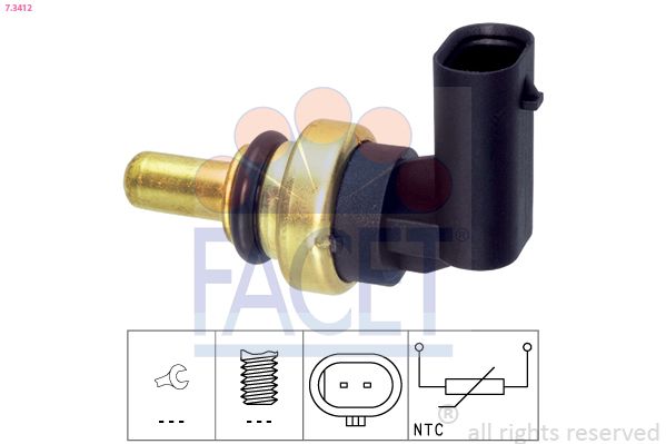 FACET 7.3412 Sensor, coolant temperature