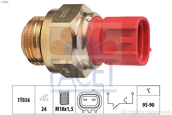 FACET 7.5282 Temperature Switch, radiator fan