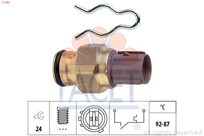 Temperature Switch, radiator fan FACET 7.5285