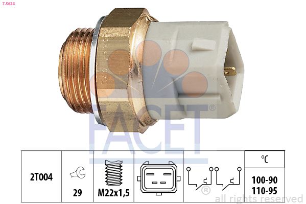 FACET 7.5624 Temperature Switch, radiator fan