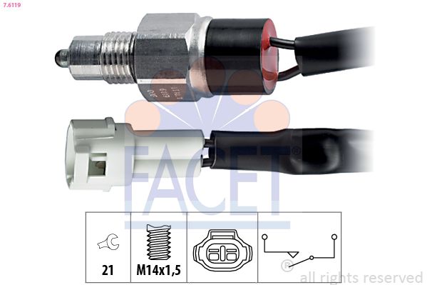 FACET 7.6119 Switch, reverse light