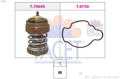 Thermostat, coolant FACET 7.7981
