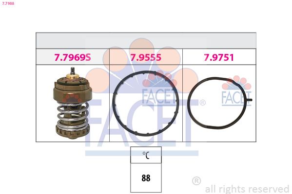 FACET 7.7988 Thermostat, coolant