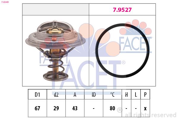 FACET 7.8549 Thermostat, coolant