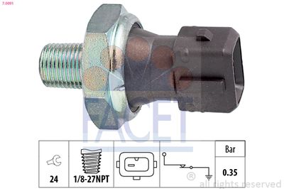 Oil Pressure Switch FACET 7.0091