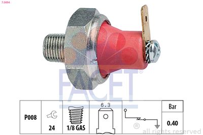 Oil Pressure Switch FACET 7.0094