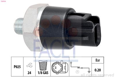 Oil Pressure Switch FACET 7.0114