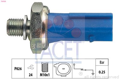 Oil Pressure Switch FACET 7.0133
