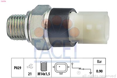 Oil Pressure Switch FACET 7.0179
