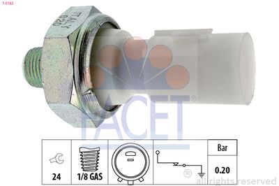 Oil Pressure Switch FACET 7.0182