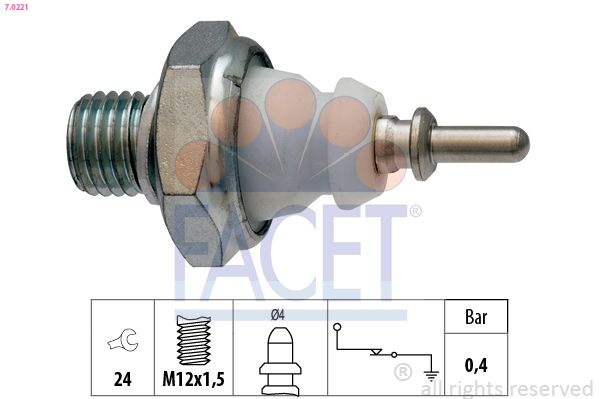 FACET 7.0221 Oil Pressure Switch
