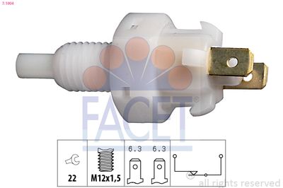 Stop Light Switch FACET 7.1004