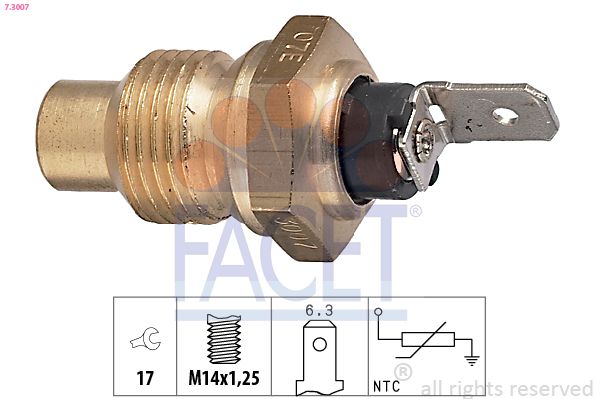 FACET 7.3007 Sensor, coolant temperature
