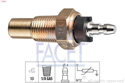 Sensor, coolant temperature FACET 7.3052