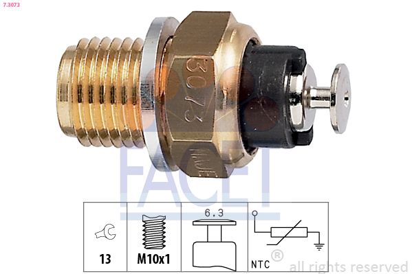 FACET 7.3073 Sensor, oil temperature