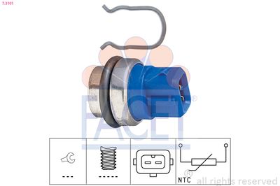 Sensor, coolant temperature FACET 7.3101