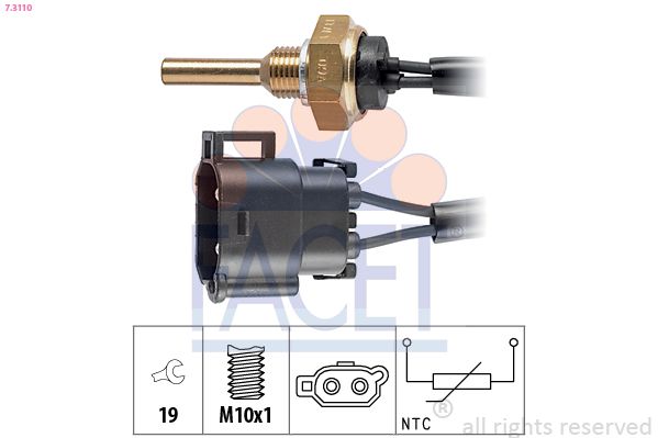 FACET 7.3110 Sensor, coolant temperature