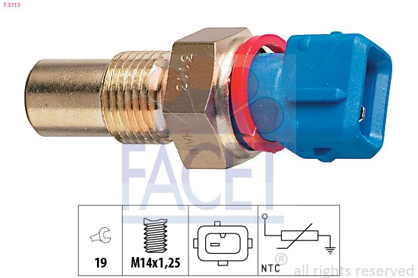 FACET 7.3113 Sensor, oil temperature