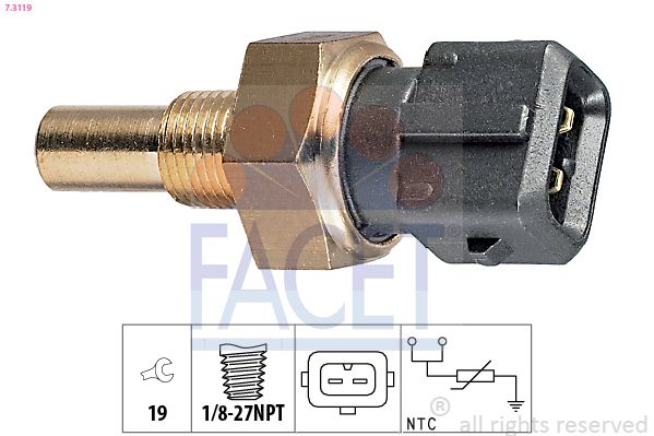FACET 7.3119 Sensor, coolant temperature