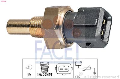Sensor, coolant temperature FACET 7.3119