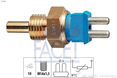 Sensor, coolant temperature FACET 7.3139