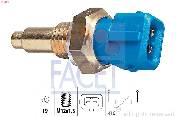 FACET 7.3143 Sensor, coolant temperature
