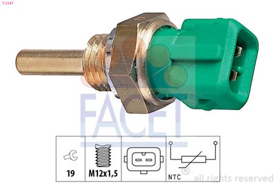 Sensor, coolant temperature FACET 7.3147