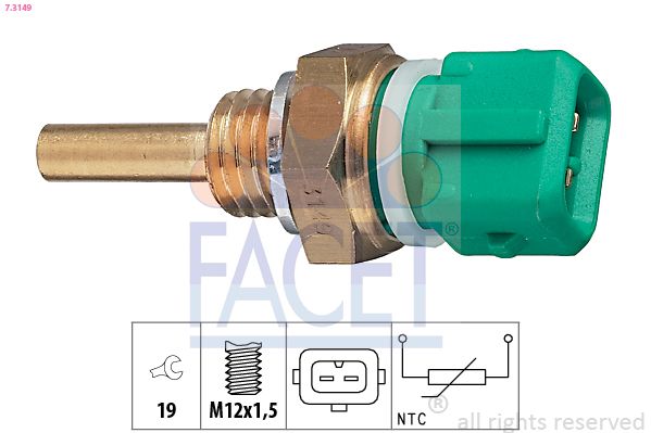 FACET 7.3149 Sensor, coolant temperature