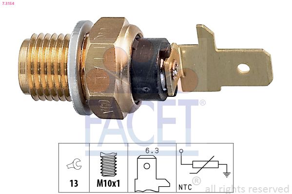 FACET 7.3154 Sensor, oil temperature