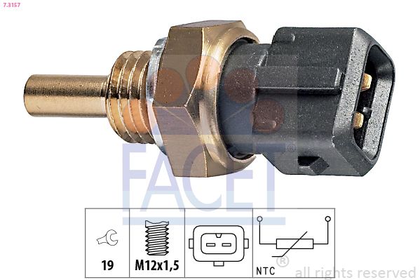 FACET 7.3157 Sensor, coolant temperature