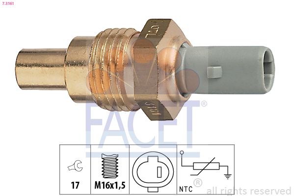 FACET 7.3161 Sensor, coolant temperature