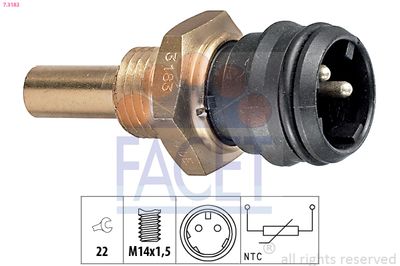 Sensor, coolant temperature FACET 7.3183
