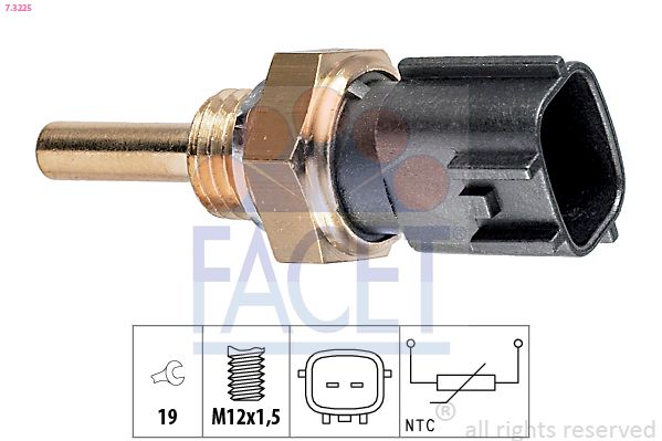 FACET 7.3225 Sensor, oil temperature