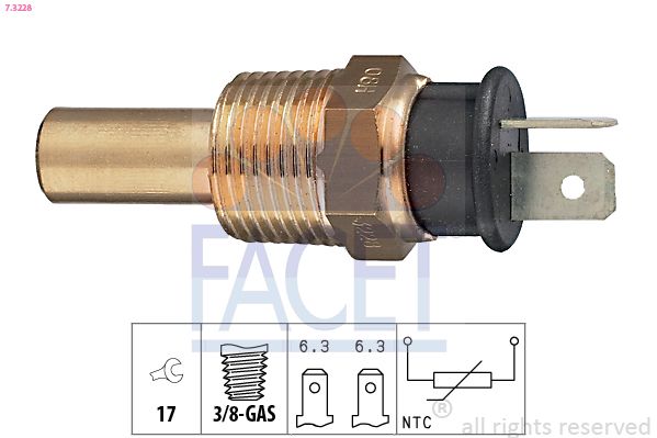 FACET 7.3228 Sensor, coolant temperature