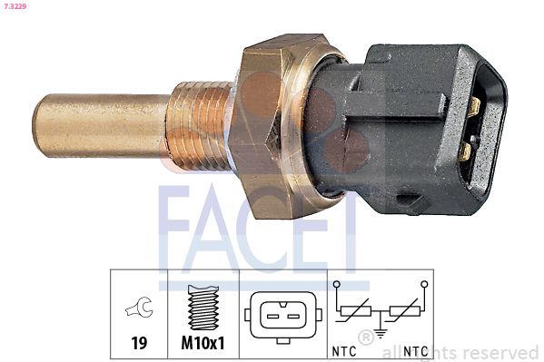 FACET 7.3229 Sensor, coolant temperature