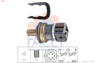 Sensor, coolant temperature FACET 7.3232