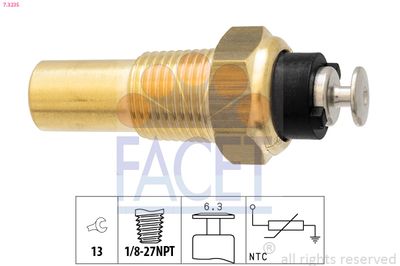 Sensor, coolant temperature FACET 7.3235