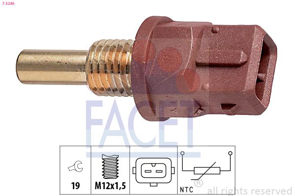 FACET 7.3248 Sensor, oil temperature
