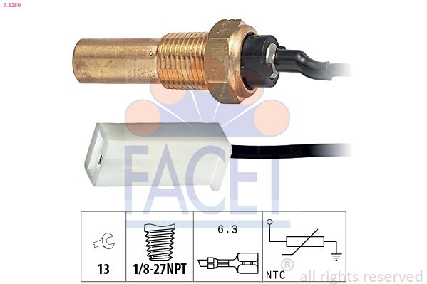 FACET 7.3250 Sensor, oil temperature