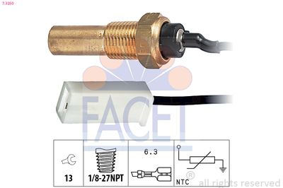 Sensor, oil temperature FACET 7.3250