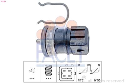 Sensor, coolant temperature FACET 7.3251
