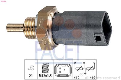 Sensor, coolant temperature FACET 7.3252