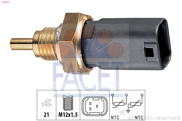 FACET 7.3273 Sensor, coolant temperature