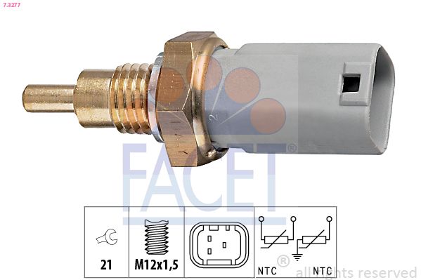 FACET 7.3277 Sensor, coolant temperature