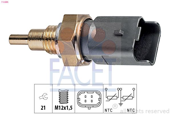 FACET 7.3286 Sensor, coolant temperature