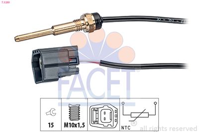 Sensor, coolant temperature FACET 7.3289