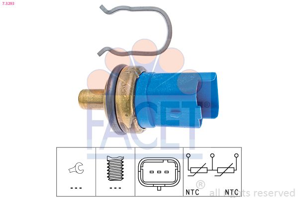 FACET 7.3293 Sensor, coolant temperature